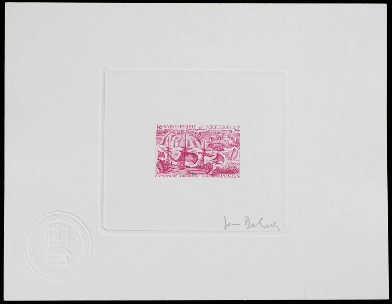 Saint Pierre & Miquelon artist's proof stamp