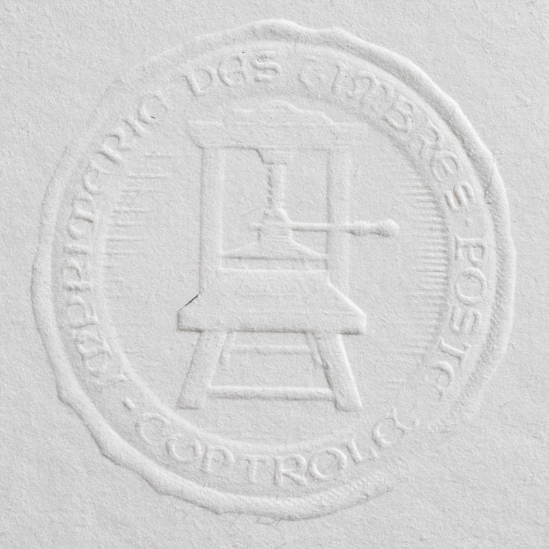 Artist's proof official seal - new style