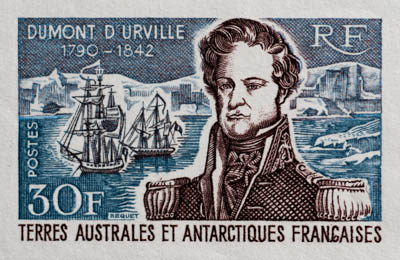 FSAT Dumont D'Urville trial color proof stamp