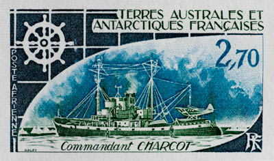 FSAT Commandant Charcot ship trial color proof stamp